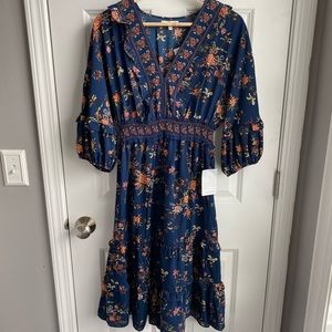 Floral tea length dress